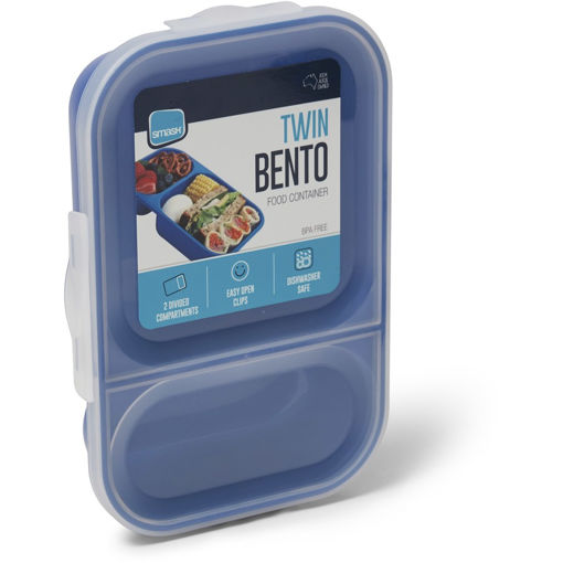 Picture of SMASH DUO BENTO NAVY BLUE LUNCH BOX